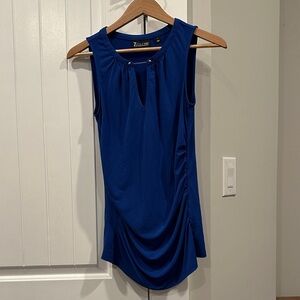 New York & Company Women's Blue Sleeveless Blouse